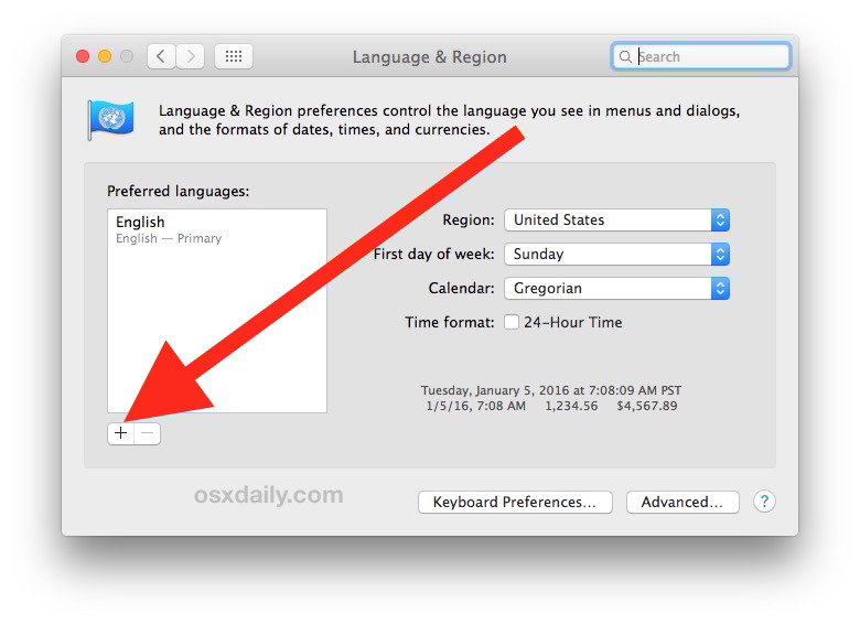 aggiungi nuove lingue al Mac
