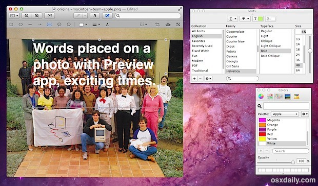 Aggiunta di testo alle immagini nell'app Anteprima in Mac OS X