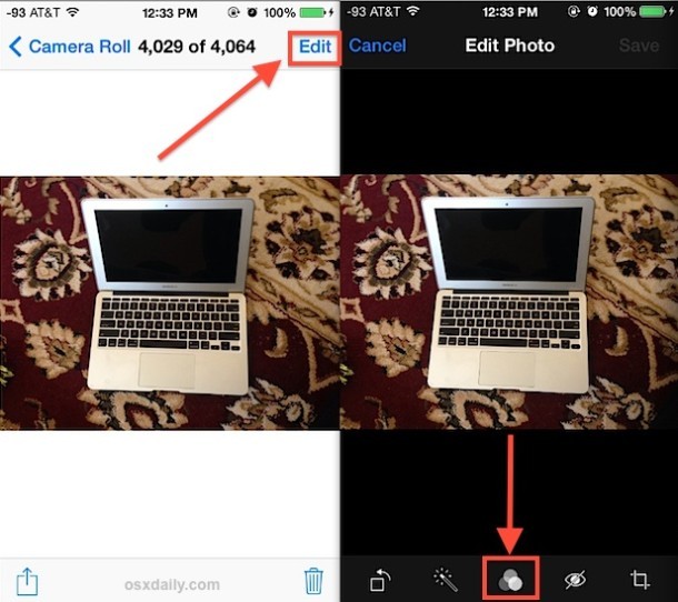 Applica filtri alle immagini nell'app Foto per iOS