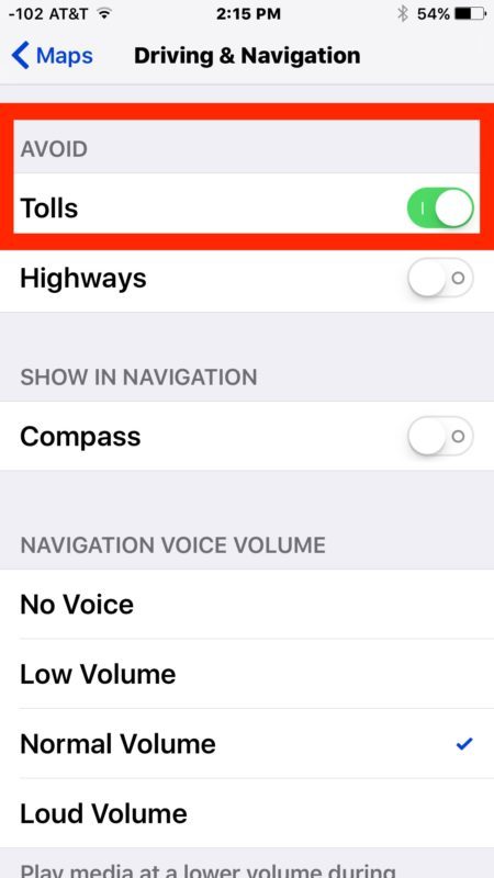 Evita i pedaggi nelle indicazioni di Maps su iPhone