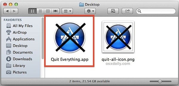 Icona personalizzata impostata in Mac OS X