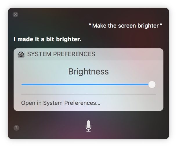 Come rendere lo schermo più luminoso su Mac con i comandi vocali Siri