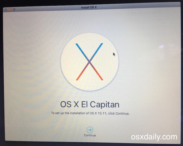 Pulire l'installazione di OS X El Capitan