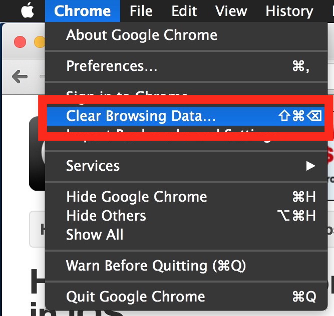 Svuotamento della cache del browser in Chrome