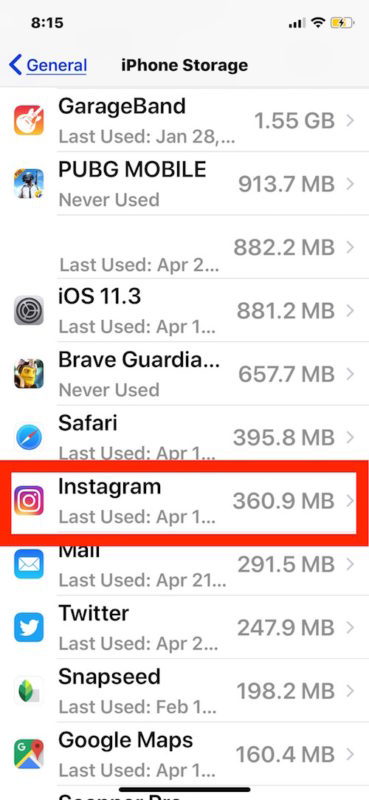 Come cancellare la cache su Instagram su iPhone