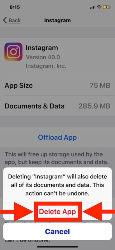 Come cancellare la cache di Instagram su iPhone