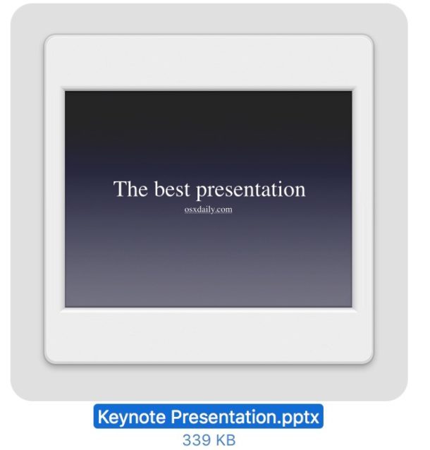Conversione di un file chiave del keynote in pptx Powerpoint