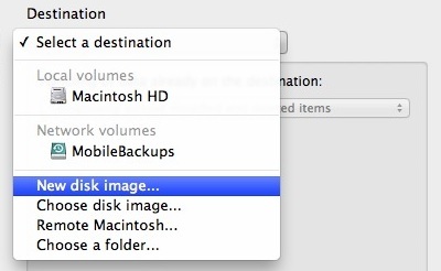 Creare un'immagine disco di un disco rigido del Mac