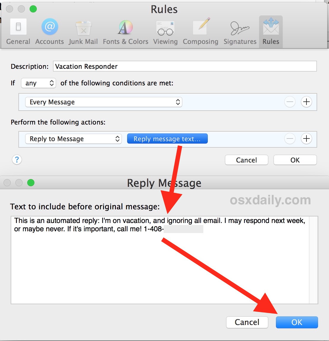Come creare un autorisponditore per e-mail in Mail per Mac