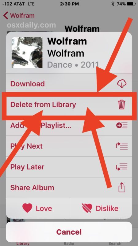 Come eliminare la musica in iOS