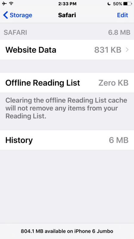 Cancellata la cache offline dell'elenco di lettura di Safari
