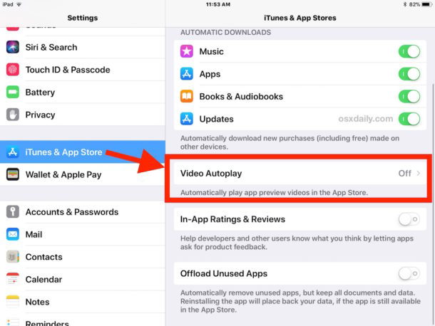 Interrompe la riproduzione automatica dei video nell'App Store iOS