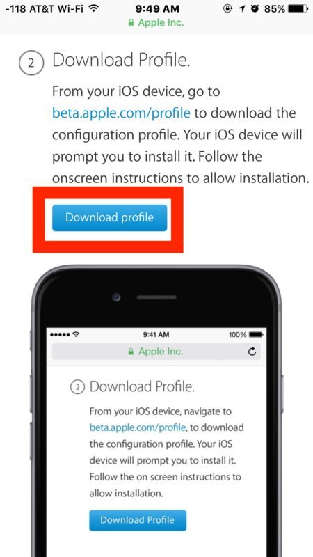 Scarica il profilo beta pubblico di iOS 10
