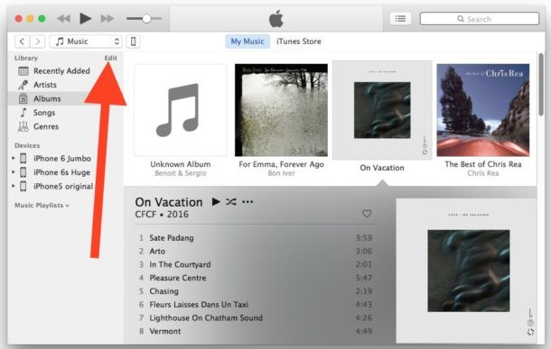 Come modificare la barra laterale di iTunes