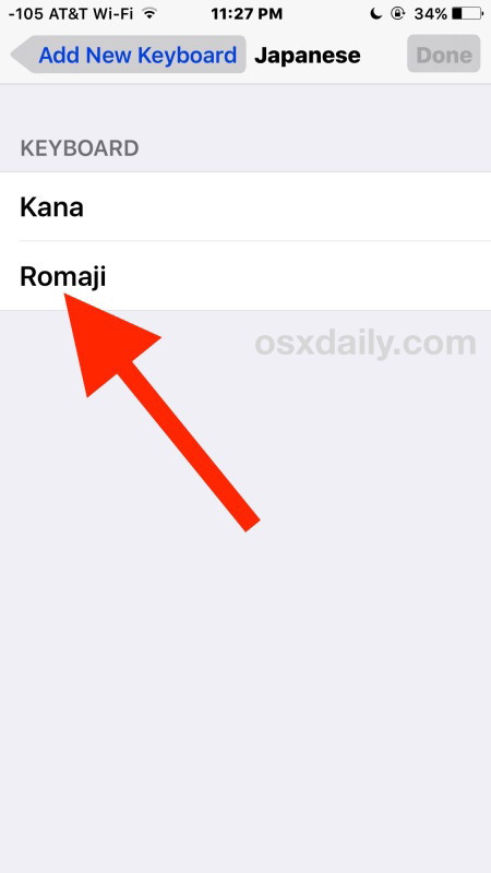 Seleziona Romaji per la tastiera delle emoticon in iOS