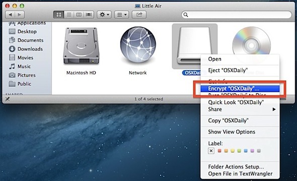 Come crittografare un disco in Mac OS X in modo semplice