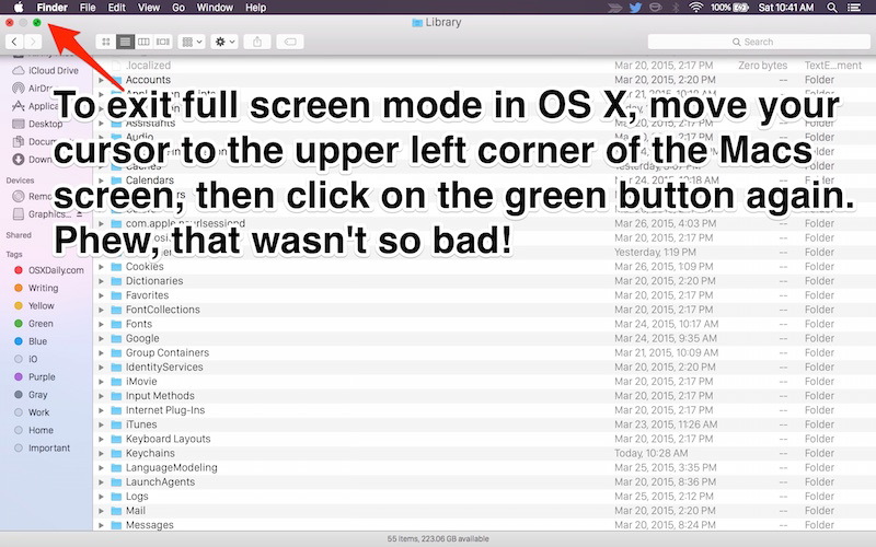 Non fatevi prendere dal panico, ecco come uscire dalla modalità a schermo intero in Mac OS X.