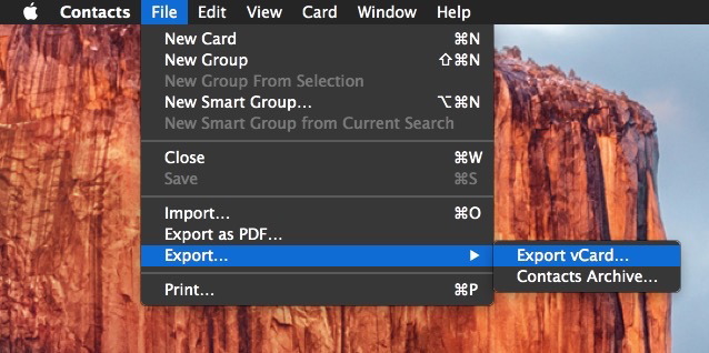 Esportare contatti in Mac OS X come vcard VCF (o abbu)