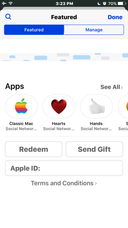 Sfoglia le app e gli adesivi dei messaggi su iOS