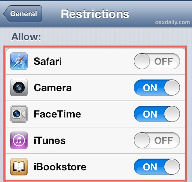 Nascondi Safari e le app predefinite in iOS