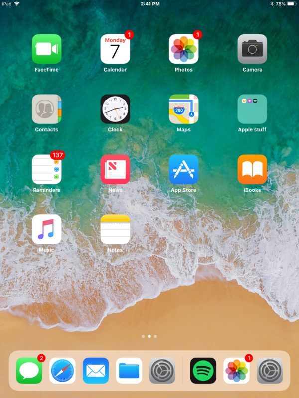 iPad con iOS 11