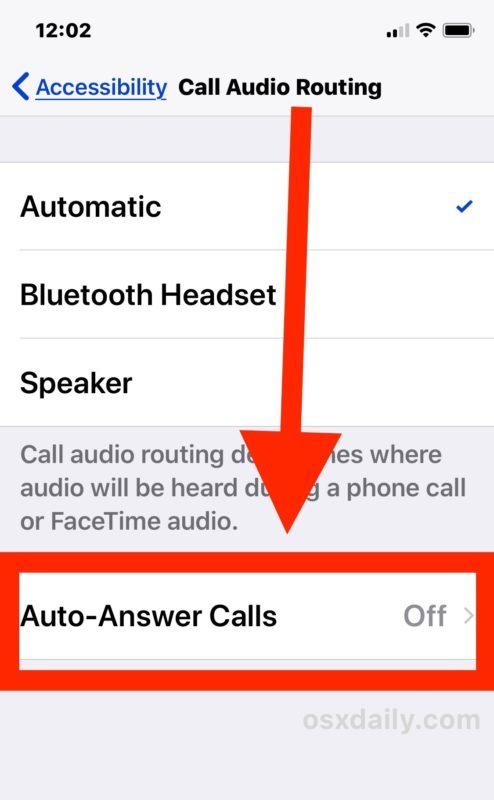 Abilita automaticamente la risposta alle chiamate iPhone