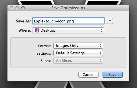 Crea un'icona Apple Touch