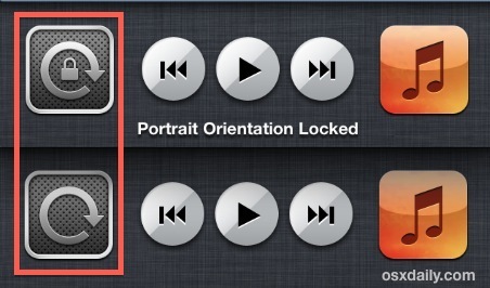 Blocco di orientamento nella barra multitasking di iOS