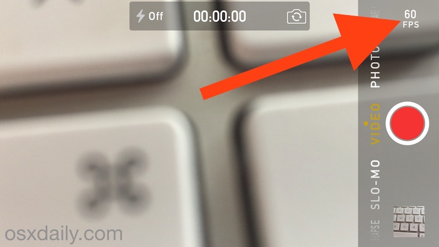 Registrazione video a 60 FPS su iPhone