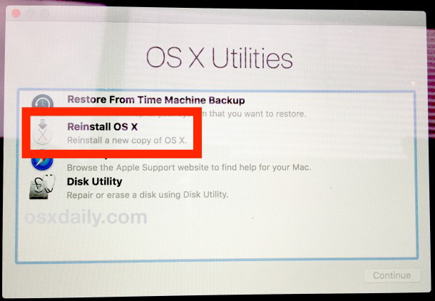 Reinstallare OS X tramite ripristino