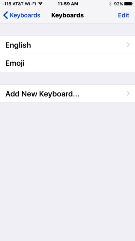 Eliminato una lingua della tastiera da iOS