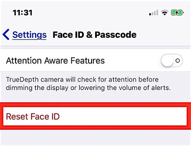 Reimposta ID viso su iPhone X