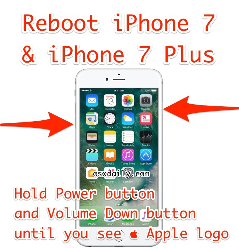 Come riavviare iPhone 7 Plus