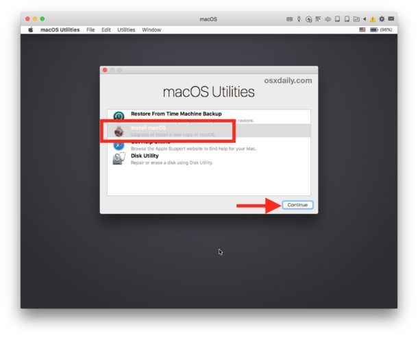 Installa macOS nella macchina virtuale