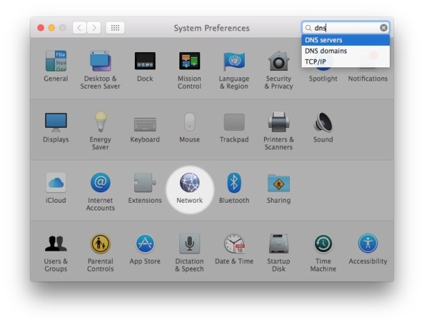 Cerca le Preferenze di Sistema per un'impostazione da modificare in Mac OS X