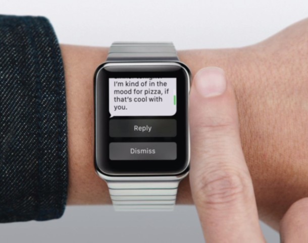 Risposta rapida ai messaggi su Apple Watch