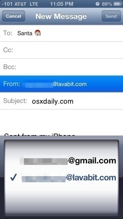 Invia mail da Lavabit in iOS