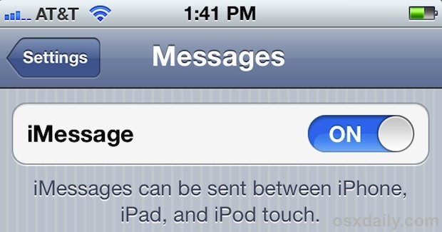 Abilita iMessage in iOS 5 su iPhone, iPad o iPod touch