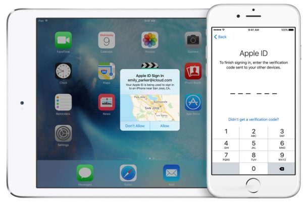 Autenticazione a due fattori per Apple ID
