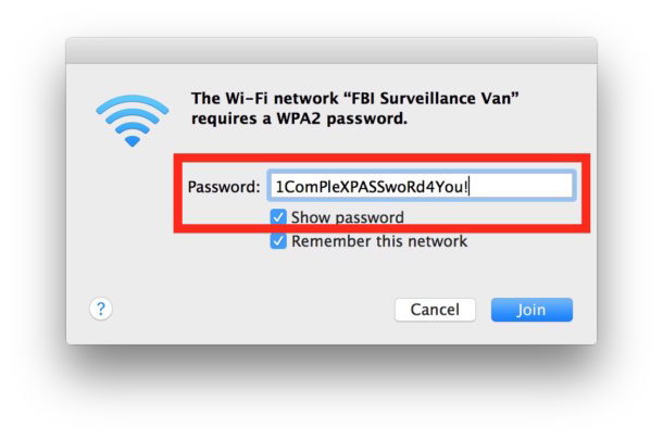 Mostra password Wi-Fi come digitarlo per entrare in una rete su Mac