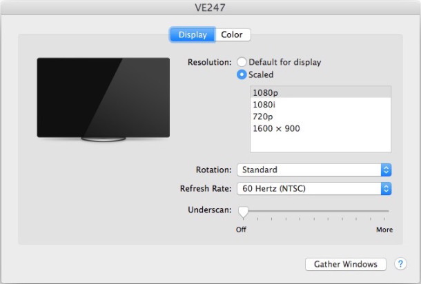 Risoluzione del display Mac mostrata, prima di rivelare tutte le possibili risoluzioni dello schermo
