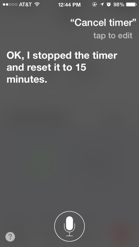 Annulla un timer con Siri