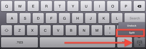 Split tastiera per iPad