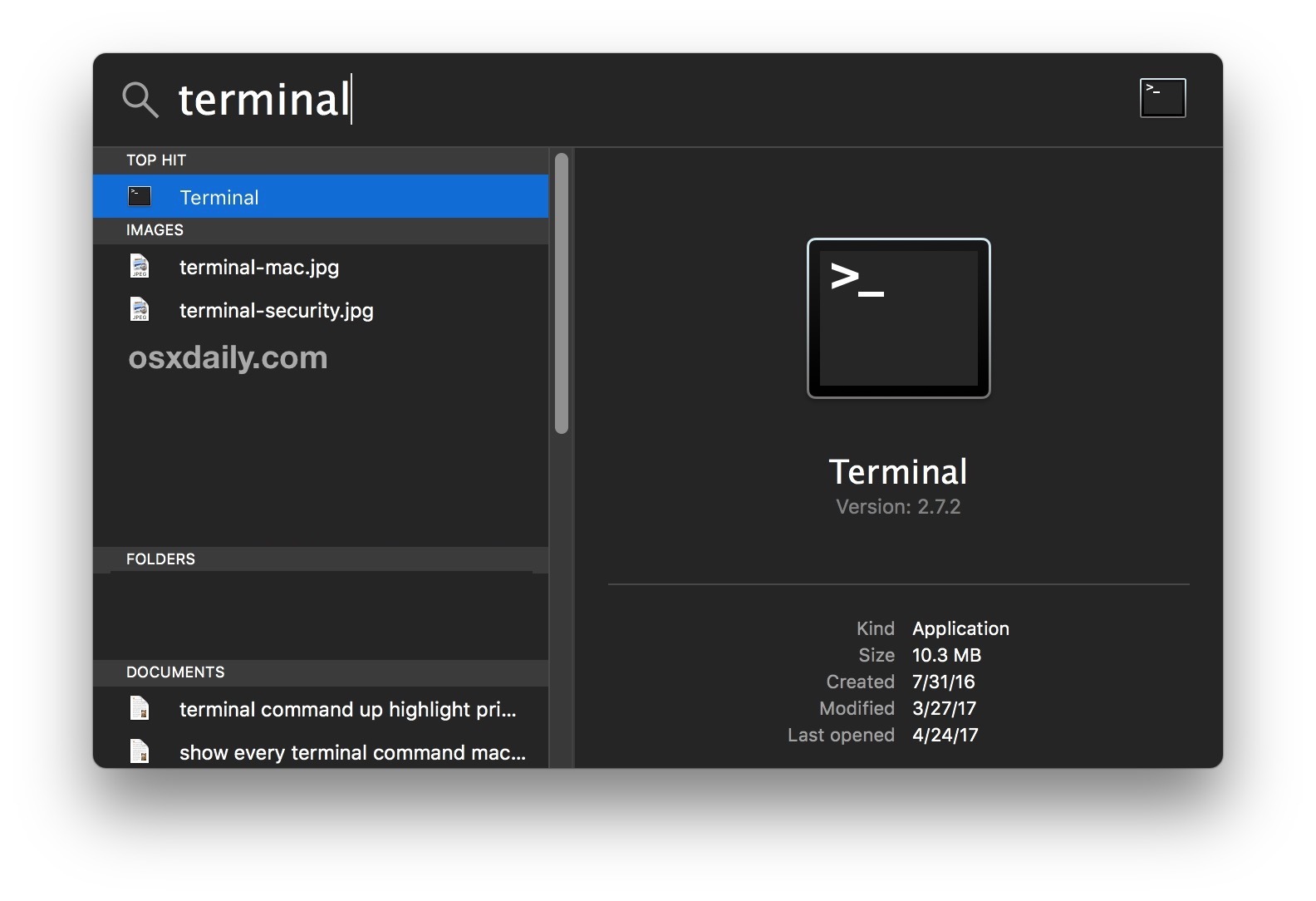Apri terminale per il client SSH Mac