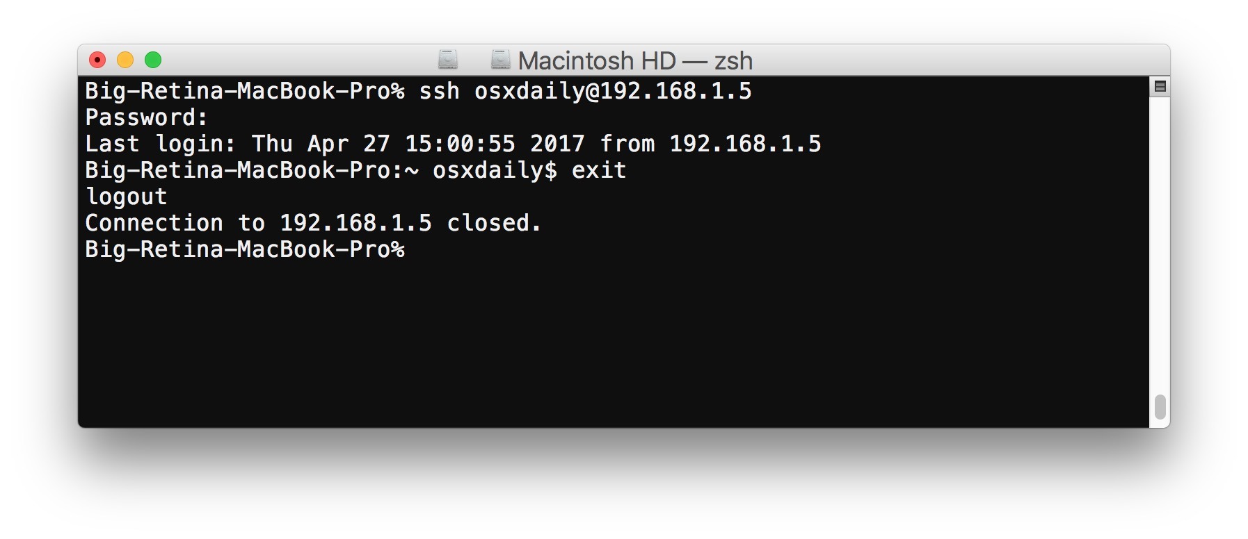 SSH su Mac
