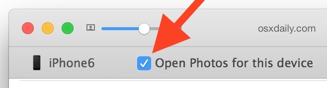 Apri foto automaticamente quando iPhone si connette a Mac