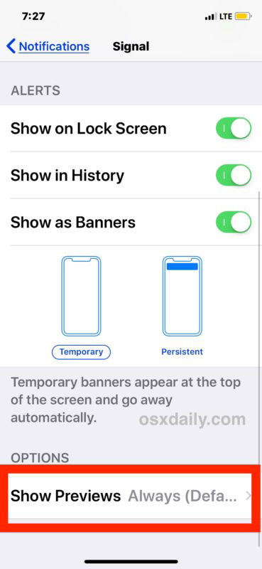 Come fermare il segnale che mostra le anteprime dei messaggi sugli schermi bloccati di iOS
