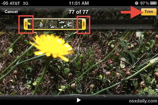 Taglia video direttamente su iPhone