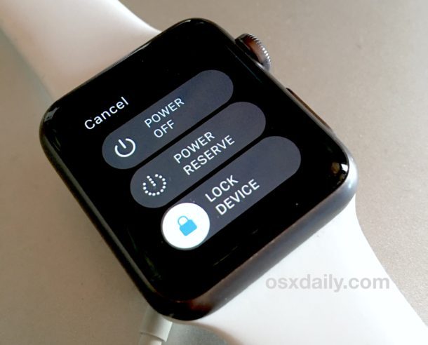 Scegli di spegnere l'Apple Watch per spegnerlo