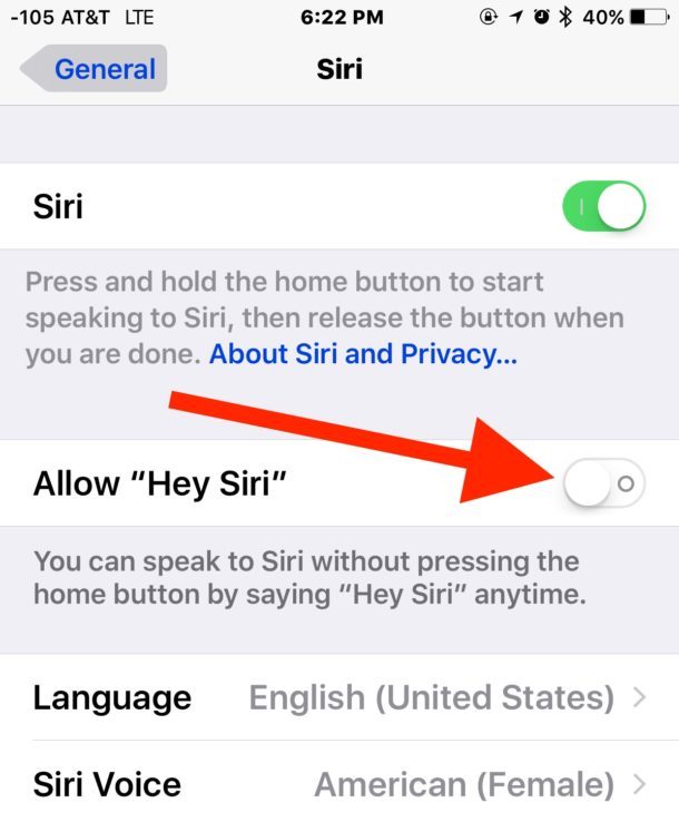 Come disabilitare Hey Siri per disattivare l'attivazione vocale di Siri in iOS